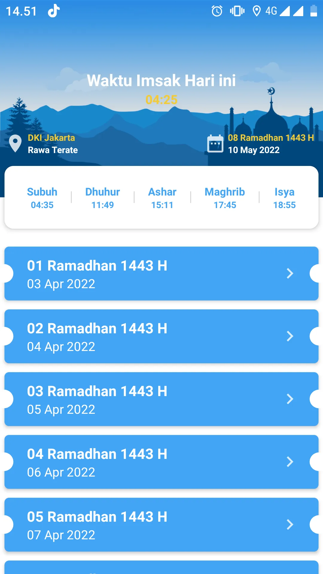 Aplikasi Mobile Jadwal Imsakiyah Ramadhan